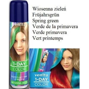Spray colorant temporaire Venita 1-Day Color - Vert Printemps - Publicité Spray colorant temporaire Venita 1-Day Color - Vert Printemps - Publicité