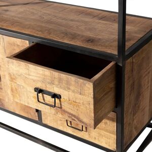 Dekoria Loft II Regal - Schwarz, Braun - 100x40x181 cm Dekoria Loft II Regal - Schwarz, Braun - 100x40x181 cm