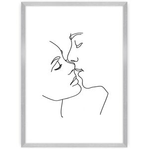 Dekoria - Kiss Line - weiß - 40 x 50 cm - Poster Dekoria - Kiss Line - weiß - 40 x 50 cm - Poster