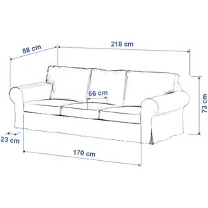 Dekoria IKEA Ektorp 3-Sitzer Bezug - Grau, 218x88x73cm Dekoria IKEA Ektorp 3-Sitzer Bezug - Grau, 218x88x73cm