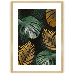 Dekoria - Golden Leaves I - Schwarz Gelb Grün - Poster Dekoria - Golden Leaves I - Schwarz Gelb Grün - Poster