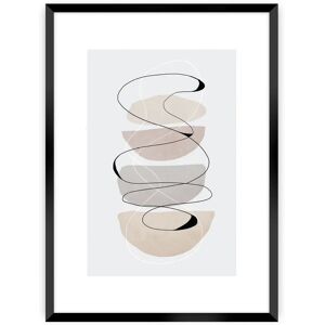 Dekoria - Abstract Lines II - 30x40 cm - grau/beige - Poster Dekoria - Abstract Lines II - 30x40 cm - grau/beige - Poster