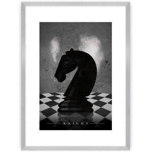 Dekoria - Chess III - Grau/Schwarz - Poster Dekoria - Chess III - Grau/Schwarz - Poster