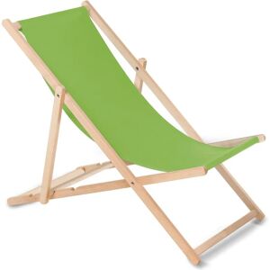 Transat classique en hêtre Green & Blue - Jardin, Plage, Piscine - Publicité Transat classique en hêtre Green & Blue - Jardin, Plage, Piscine - Publicité