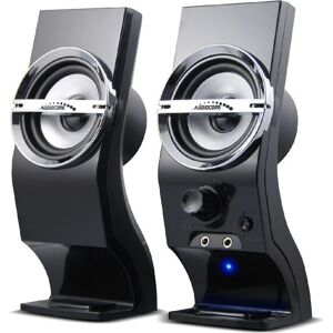 Audiocore AC805 Loudspeaker - 2-Way Black, Silver, 3W Audiocore AC805 Loudspeaker - 2-Way Black, Silver, 3W