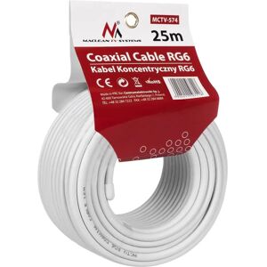Maclean MCTV-574 Coaxial Cable - 25m - RG6/U Standard Maclean MCTV-574 Coaxial Cable - 25m - RG6/U Standard