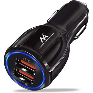 Maclean Mce478 B Autolader - 2xUSB, QC 3.0 - Zwart Maclean Mce478 B Autolader - 2xUSB, QC 3.0 - Zwart