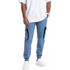 Pantaloni jogger pentru bărbați XL albastru Ombre cu buzunare cu fermoar Pantaloni jogger pentru bărbați XL albastru Ombre cu buzunare cu fermoar