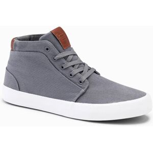 Tenis de înaltă-top din pânză gri pentru bărbați Ombre - Model 41 Tenis de înaltă-top din pânză gri pentru bărbați Ombre - Model 41