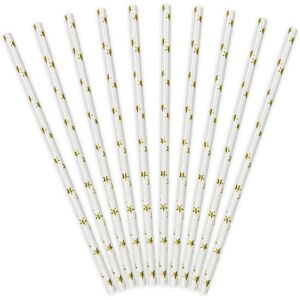 Pricenet Papiersugrör - Goldene Sterne - 19,5 cm - 10 Stück Pricenet Papiersugrör - Goldene Sterne - 19,5 cm - 10 Stück
