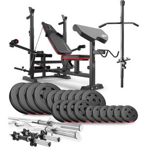 Hop-Sport HS-1075 - 105 kg - ławka - 30mm - zestaw ciężarów Hop-Sport HS-1075 - 105 kg - ławka - 30mm - zestaw ciężarów