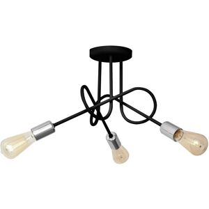 Netlighting Oxford Multi Arm Semi Flush Ceiling Light - 50cm - Black, Chrome - Ceiling Light Netlighting Oxford Multi Arm Semi Flush Ceiling Light - 50cm - Black, Chrome - Ceiling Light