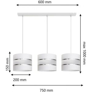 Netlighting Helen White Silver Pendant Ceiling Light - Pendant Ceiling Light Netlighting Helen White Silver Pendant Ceiling Light - Pendant Ceiling Light