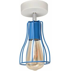 Helam Tube Semi Flush Light White Blue - Semi Flush Light Helam Tube Semi Flush Light White Blue - Semi Flush Light