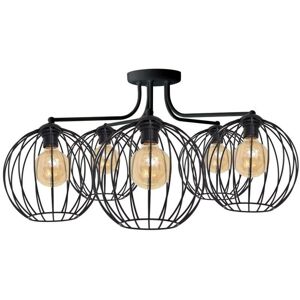 Helam Lighting Mercure Multi Arm Semi Flush Ceiling Light - Black - 75cm Helam Lighting Mercure Multi Arm Semi Flush Ceiling Light - Black - 75cm