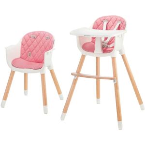 Kinderkraft Sienna - 2-in-1 High Chair Pink - Baby Dining Seat Kinderkraft Sienna - 2-in-1 High Chair Pink - Baby Dining Seat
