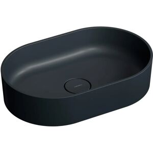 Lavabo sobre encimera Omnires Ovo M+ - negro lava, 55x36cm, mate Lavabo sobre encimera Omnires Ovo M+ - negro lava, 55x36cm, mate
