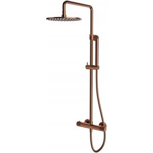 Sistem de duș termostatic Omnires Contour - cupru periat - 44,5cm Sistem de duș termostatic Omnires Contour - cupru periat - 44,5cm