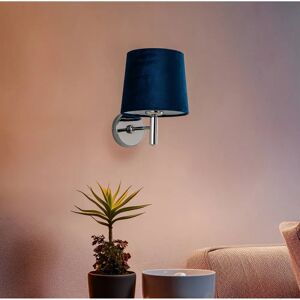 Euluna Bono Wall Lamp - Textile Shade, Chrome, Blue - Wall Lamp Euluna Bono Wall Lamp - Textile Shade, Chrome, Blue - Wall Lamp