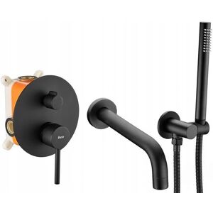 Rea Lungo Black Wall-Mounted Bath Faucet - Bath Type Rea Lungo Black Wall-Mounted Bath Faucet - Bath Type