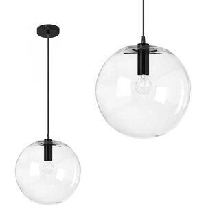 Lámpara colgante de cristal negro Toolight 20cm - Lámpara de techo moderna Lámpara colgante de cristal negro Toolight 20cm - Lámpara de techo moderna