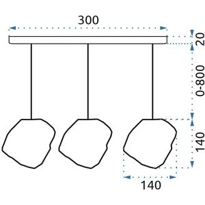 Toolight Chrome Ice Modern Pendant Lamp - 3-Point G4 Light Toolight Chrome Ice Modern Pendant Lamp - 3-Point G4 Light