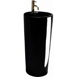 Rea Lavabo de Cerámica Independiente Negros - Lavabo de Baño Rea Lavabo de Cerámica Independiente Negros - Lavabo de Baño