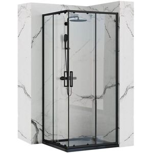 Rea Zwarte Hoekdouchecabine - 80x80 - Douchecabine Rea Zwarte Hoekdouchecabine - 80x80 - Douchecabine