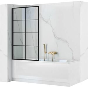 REA LAGOS-1 fix 80 Black Bathtub Screen REA LAGOS-1 fix 80 Black Bathtub Screen