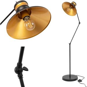 Toolight Lámpara de pie - Luz moderna ajustable - E27 - Negro/Oro Toolight Lámpara de pie - Luz moderna ajustable - E27 - Negro/Oro