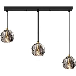 Toolight Black Pendant Lamp - 3 Light Points - Adjustable Height Toolight Black Pendant Lamp - 3 Light Points - Adjustable Height