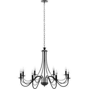 Toolight Rustic Pendant Lamp - 8 Candle Holders - Adjustable - E14 - 137cm Toolight Rustic Pendant Lamp - 8 Candle Holders - Adjustable - E14 - 137cm