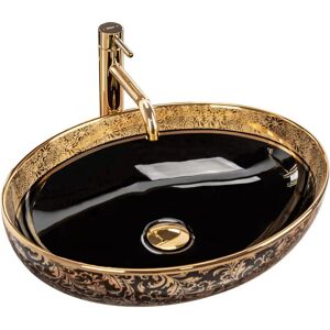 RE A Margot Black / Gold Countertop Washbasin RE A Margot Black / Gold Countertop Washbasin