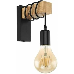 Toolight Lámpara de Pared - Moderna, E27, Negro/Marrón - Aplique Toolight Lámpara de Pared - Moderna, E27, Negro/Marrón - Aplique