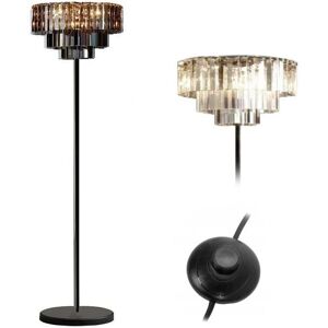 Toolight - Floor Standing Lamp APP925-3F - Elegant black glass 3-Pt Light - Floor Lamp Toolight - Floor Standing Lamp APP925-3F - Elegant black glass 3-Pt Light - Floor Lamp