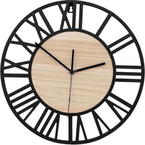 Tutumi Model MC70902 Metal Wood Wall Clock - Wall Clock Tutumi Model MC70902 Metal Wood Wall Clock - Wall Clock
