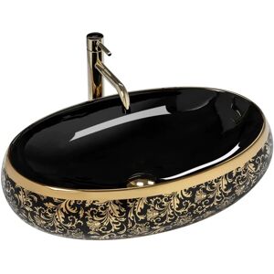 Rea Meryl Black / Gold Countertop Basin - Washbasin Rea Meryl Black / Gold Countertop Basin - Washbasin