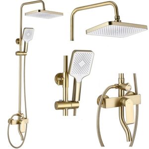 Rea Gold Shower Set - Ceramic, Adjustable, Modern - Shower Set Rea Gold Shower Set - Ceramic, Adjustable, Modern - Shower Set
