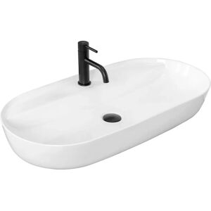 Rea Aura 81 White Ceramic Countertop Washbasin - Washbasin Rea Aura 81 White Ceramic Countertop Washbasin - Washbasin