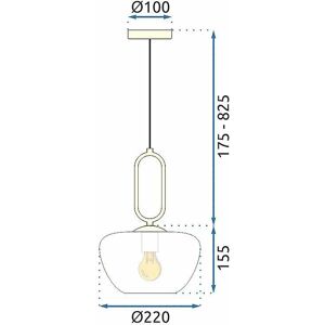 Toolight Gold White Pendant Lamp - Adjustable E27 Ceiling Light - Pendant Lamp Toolight Gold White Pendant Lamp - Adjustable E27 Ceiling Light - Pendant Lamp