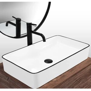 REA Denis Black Edge Washbasin - Countertop Product REA Denis Black Edge Washbasin - Countertop Product