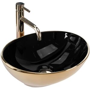 Rea Sofia Black Gold Countertop Washbasin - Washbasin Rea Sofia Black Gold Countertop Washbasin - Washbasin