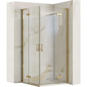 REA HUGO GOLD Doppelbürste Duschkabine 80x80 REA HUGO GOLD Doppelbürste Duschkabine 80x80