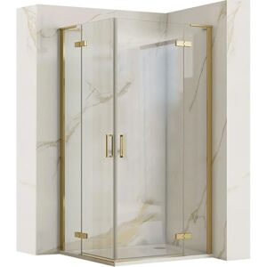 REA - HUGO GOLD Brushed Gold 90x90 Duschkabine REA - HUGO GOLD Brushed Gold 90x90 Duschkabine