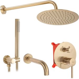 Rea Lungo Gold Concealed Shower Set - Bathroom Fixture Rea Lungo Gold Concealed Shower Set - Bathroom Fixture