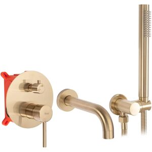 Rea Lungo Wall Mount Bath Faucet - Brushed Gold - Bath Faucet Rea Lungo Wall Mount Bath Faucet - Brushed Gold - Bath Faucet