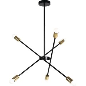 Toolight Black and Gold Pendant Lamp - Adjustable E27 Ceiling Light - Modern Design Toolight Black and Gold Pendant Lamp - Adjustable E27 Ceiling Light - Modern Design