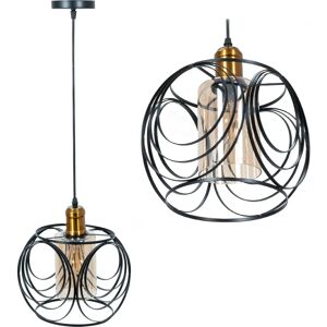 Toolight Black / Gold Pendant Lamp - E27 - Modern Ceiling Light Toolight Black / Gold Pendant Lamp - E27 - Modern Ceiling Light
