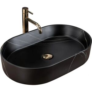 REA Nadia Stone Black Matt Countertop Basin - Ceramic Sink REA Nadia Stone Black Matt Countertop Basin - Ceramic Sink