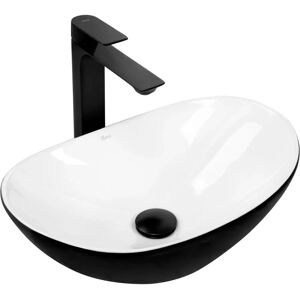 REA Royal Mini Black White - Compact Washbasin - Sanitary Ceramic REA Royal Mini Black White - Compact Washbasin - Sanitary Ceramic
